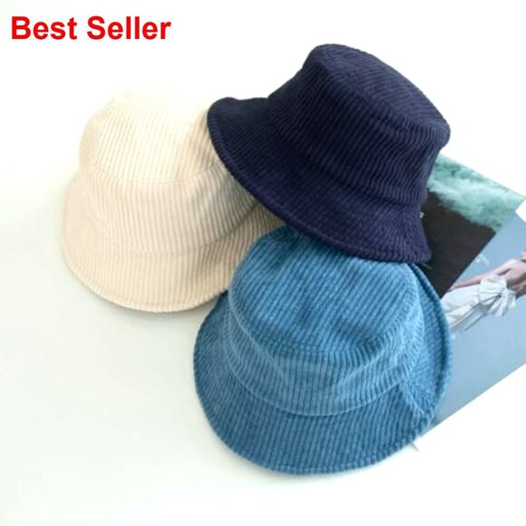 Corduroy Bucket Hat Adjustable Lightweight Outdoor Sun Protection main image 6
